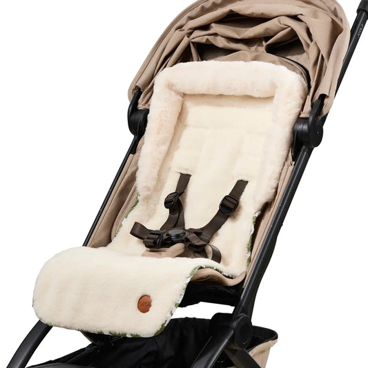 Oi Oi- Cozy Fleece Reversible Pram Liner- Green Squiggle