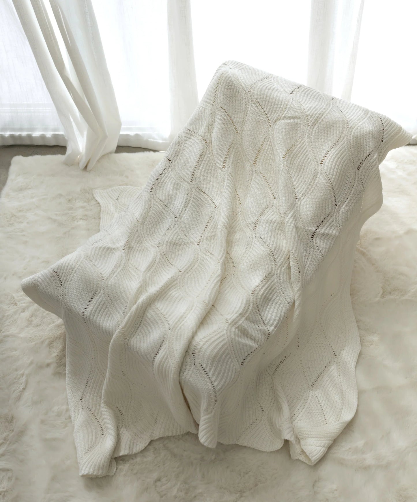 Confetti Kidz- Keepsake Knit Blanket- Ivory