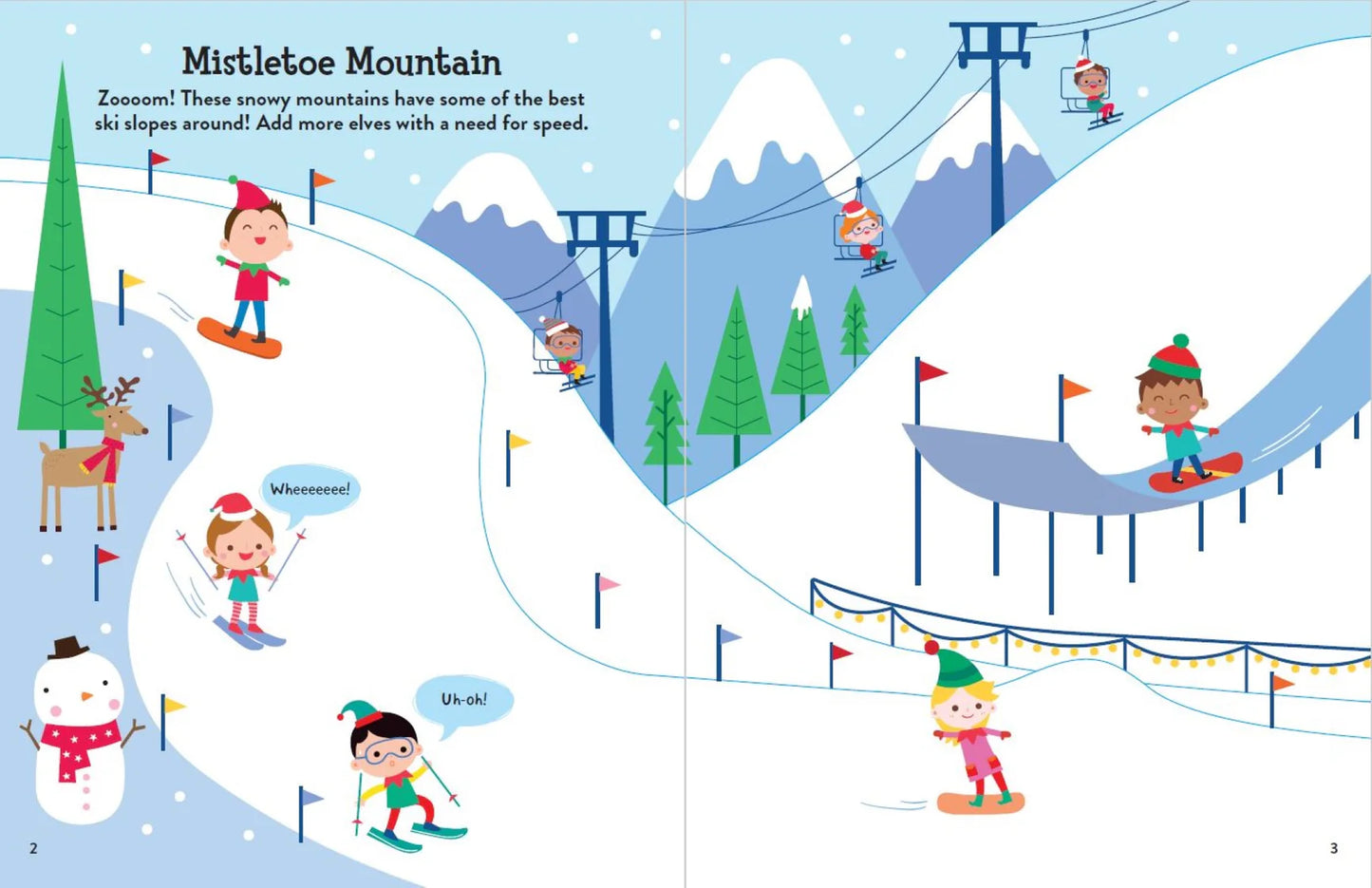 Lake Press - Santa & Friends Rockin' Reindeers Puffy Sticker Book