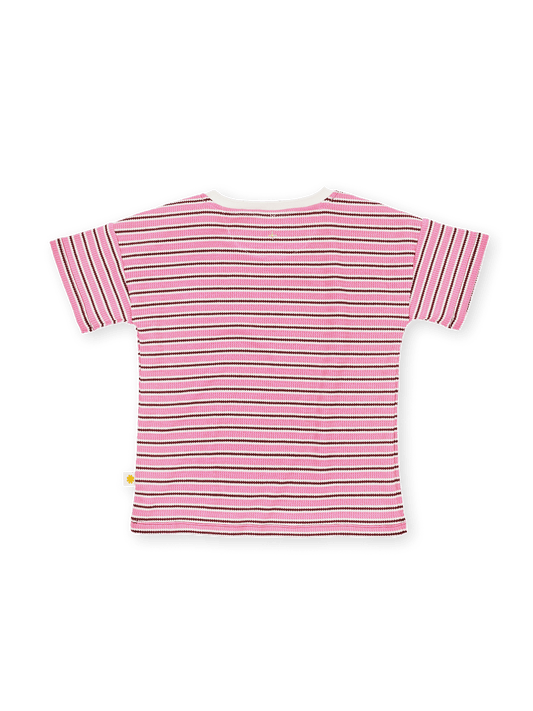 Goldie + Ace - Waffle Stripe T-Shirt Pink