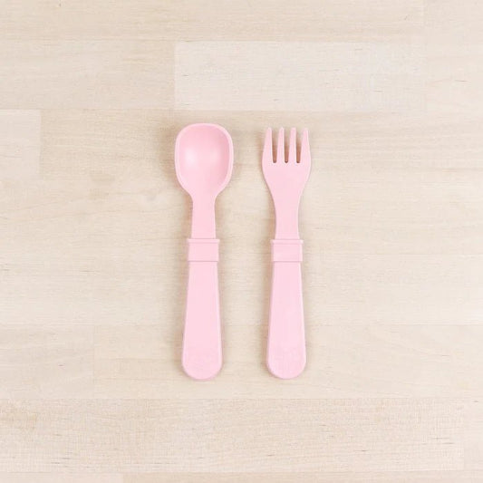 Re-Play Toddler Feeding Utensils (Pink)