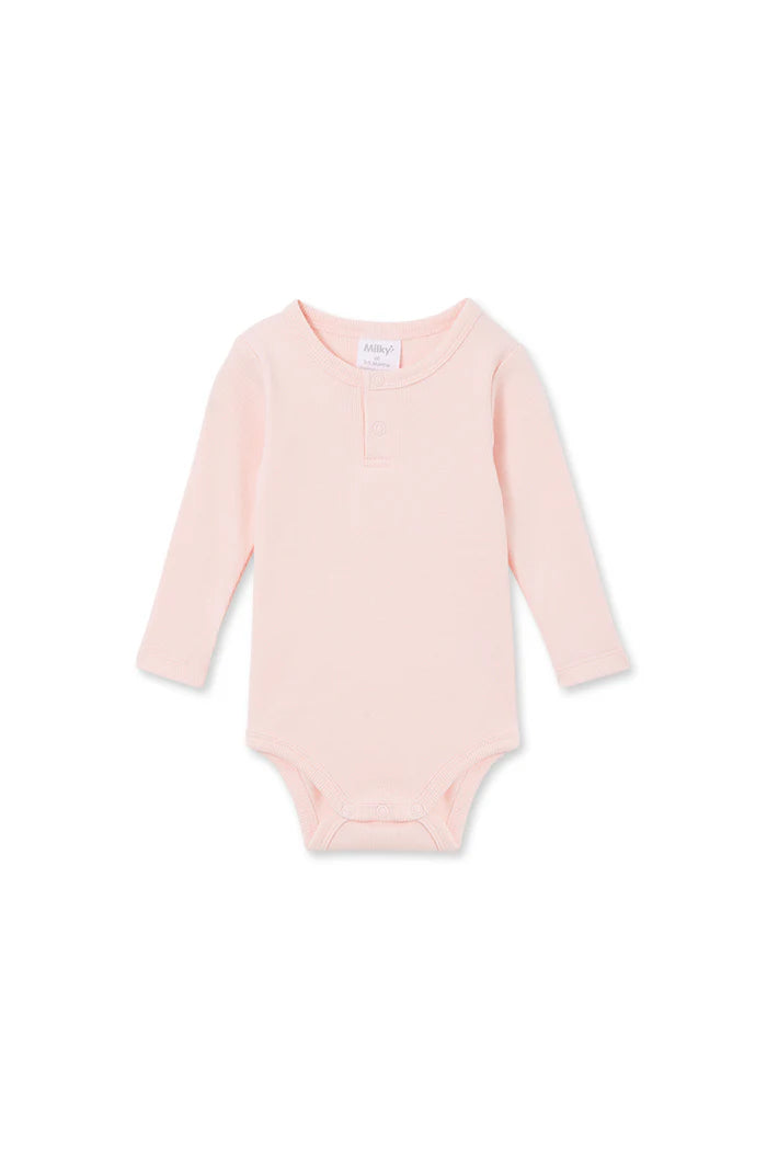 Milky Clothing - Powder Pink Rib Bubbysuit