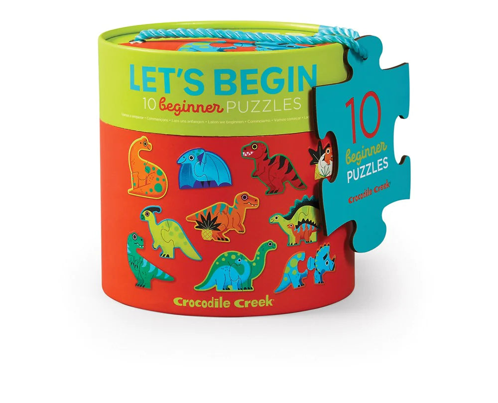 Crocodile Creek - Let's Begin Puzzle 2 pc - Dinosaurs