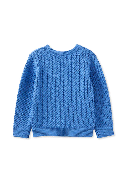 Milky Clothing - Blue Cable Knit Jumper