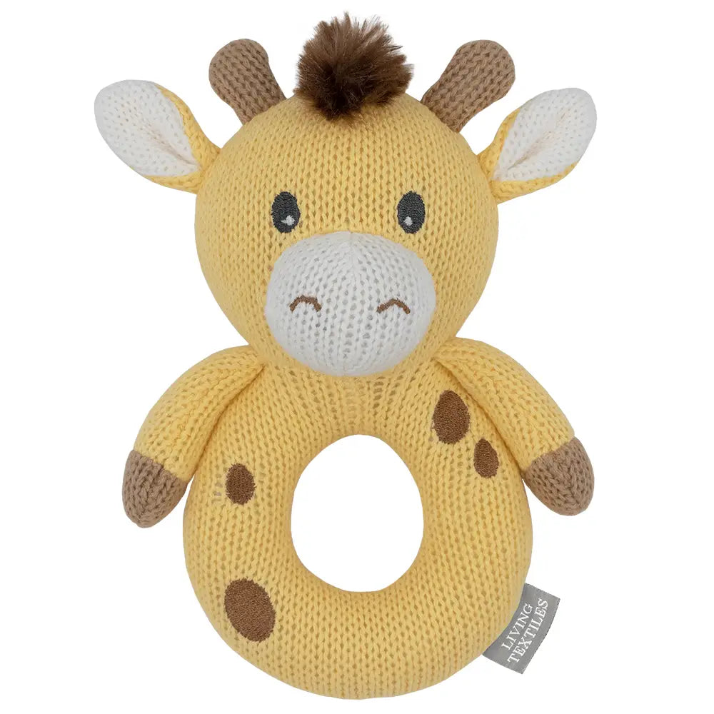 Living Textiles- Noah The Giraffe Knitted Rattle