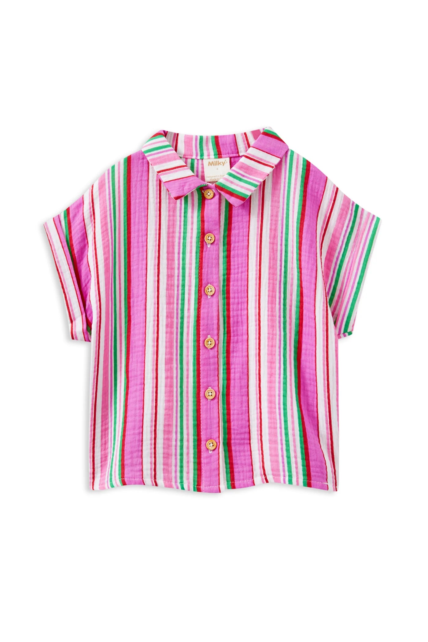 Milky Clothing - Crinkle Stripe Shirt