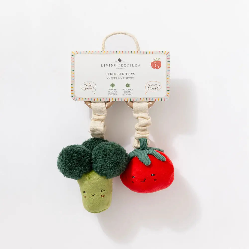 Playground- Brocolli & Tomato- Stroller Toy- 2 Pack