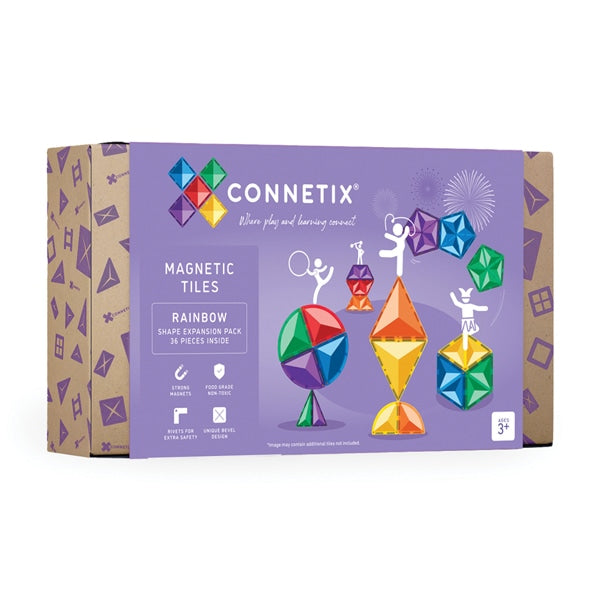 Connetix Tiles- Rainbow Shape Expansion Pack 36 Piece