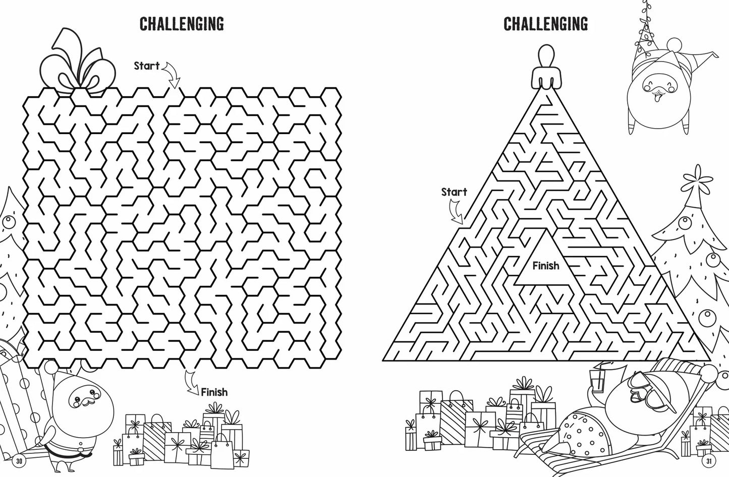 Lake Press - Colouring and Mazes - Xmas