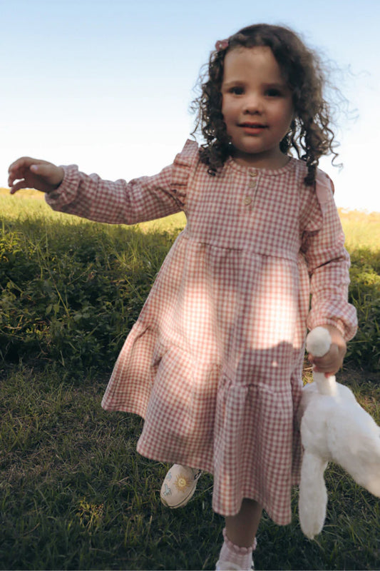 Milky Clothing - Rose Check Frill Dress