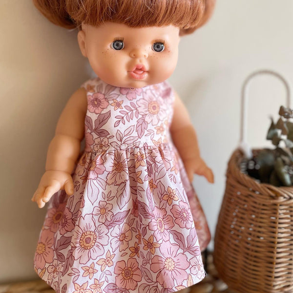 Handmade Doll's Clothing- Dress- Pink Floral