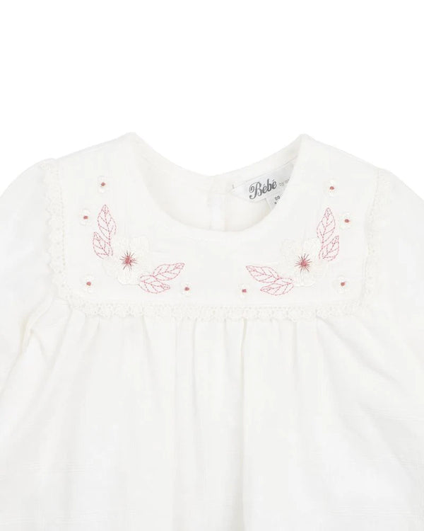 Bebe - Aubrey Embroidered Long Sleeve Top