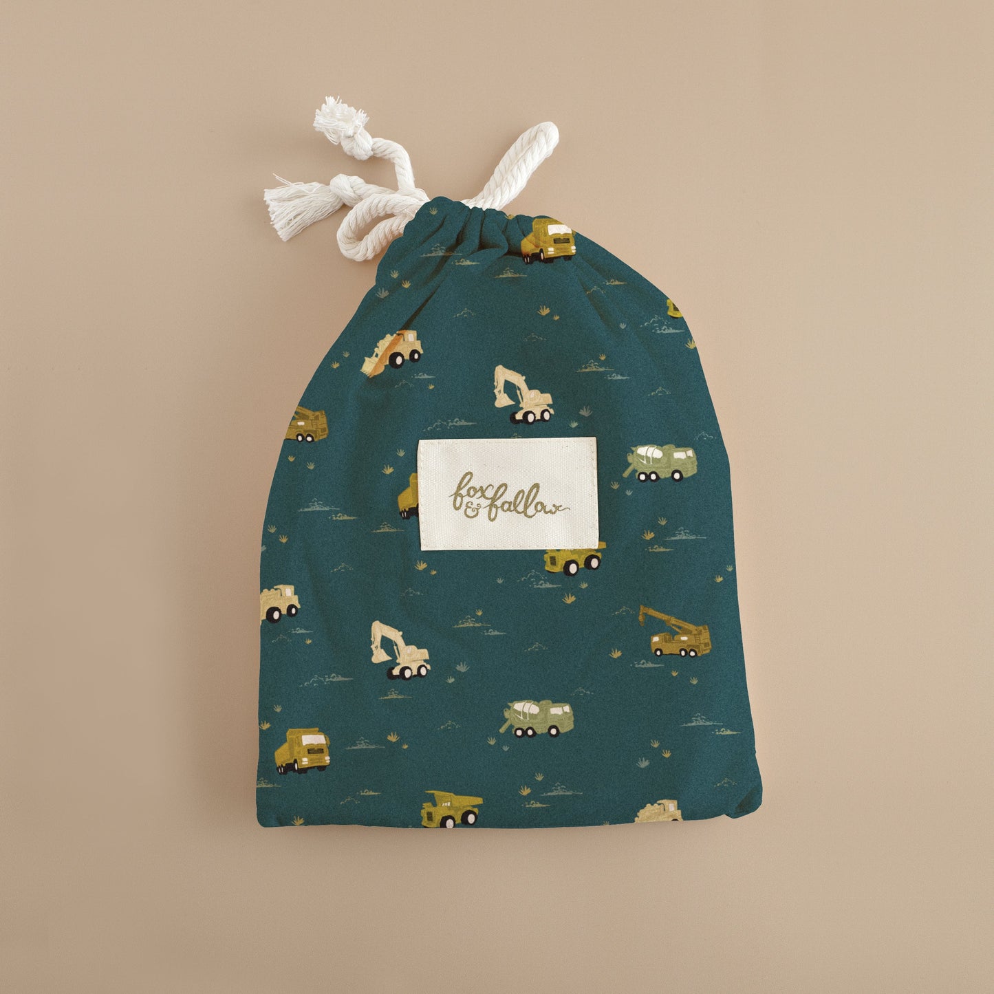 Fox & Fallow - Trucks Organic Fitted Bassinet Sheet/ Change Pad Cover