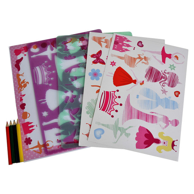 Buddy & Barney-Fairies & Flowers- Stencil & Pencil Double Pack