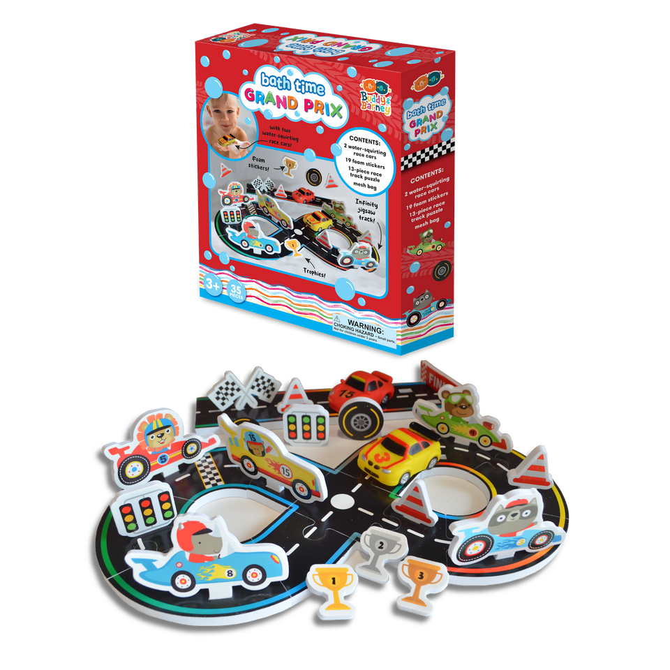 Buddy & Barney- Bath Time Stickers - Racing Car Grand Prix