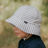 Bedhead Hats - Bucket Sun Hat- Grey Stripe