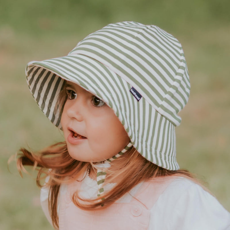 Bedhead Hats - Bucket Sun Hat- Khaki Stripe