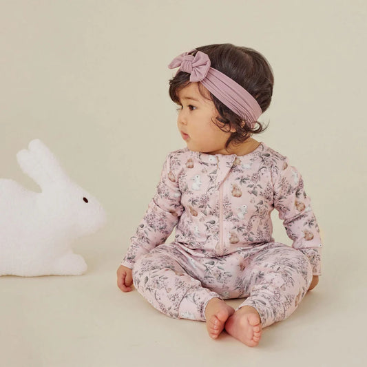 Aster and Oak - Bunny Friends Zip Romper