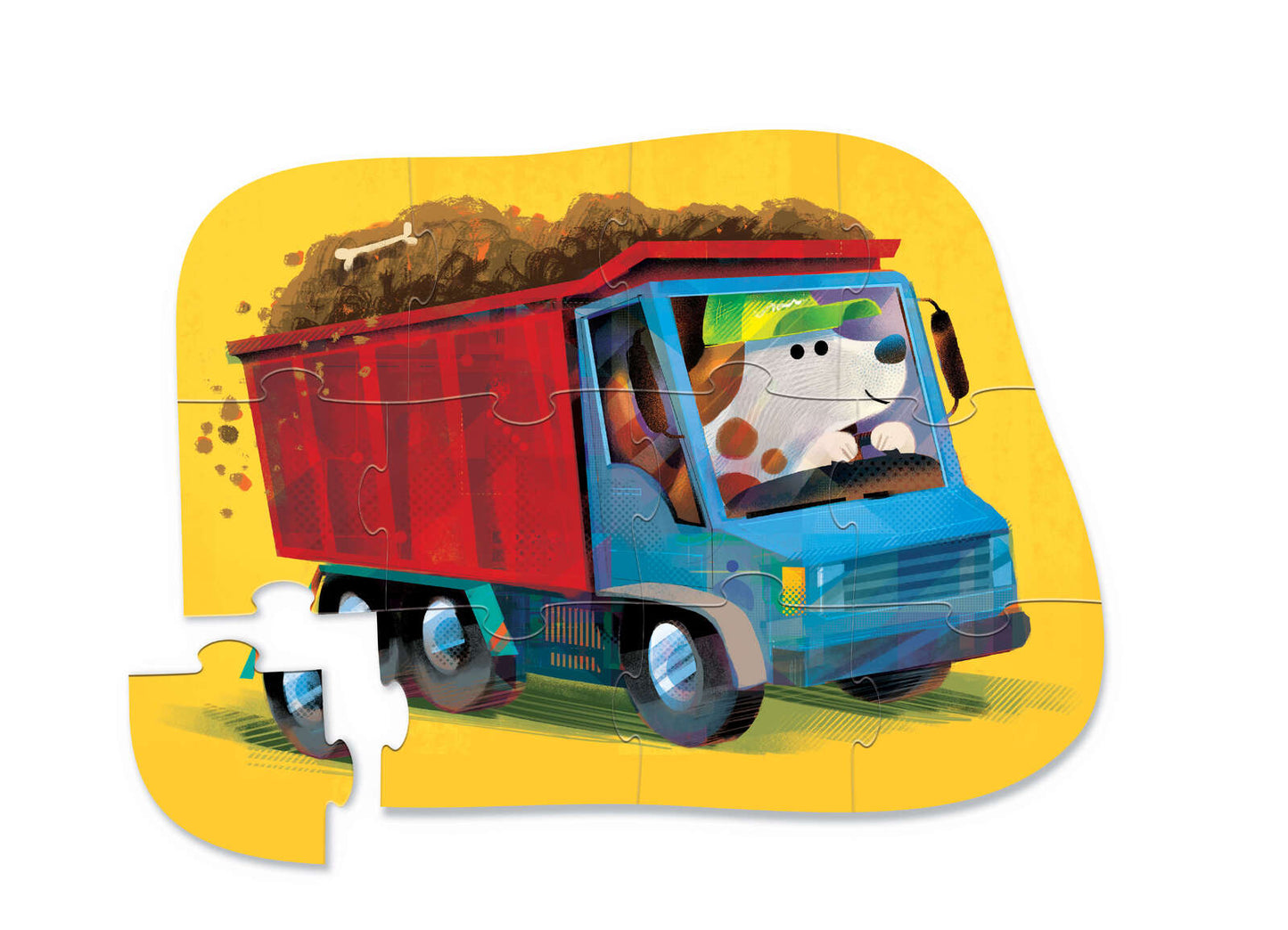 Crocodile Creek- Mini Puzzle- Go Big Dog-12 Piece