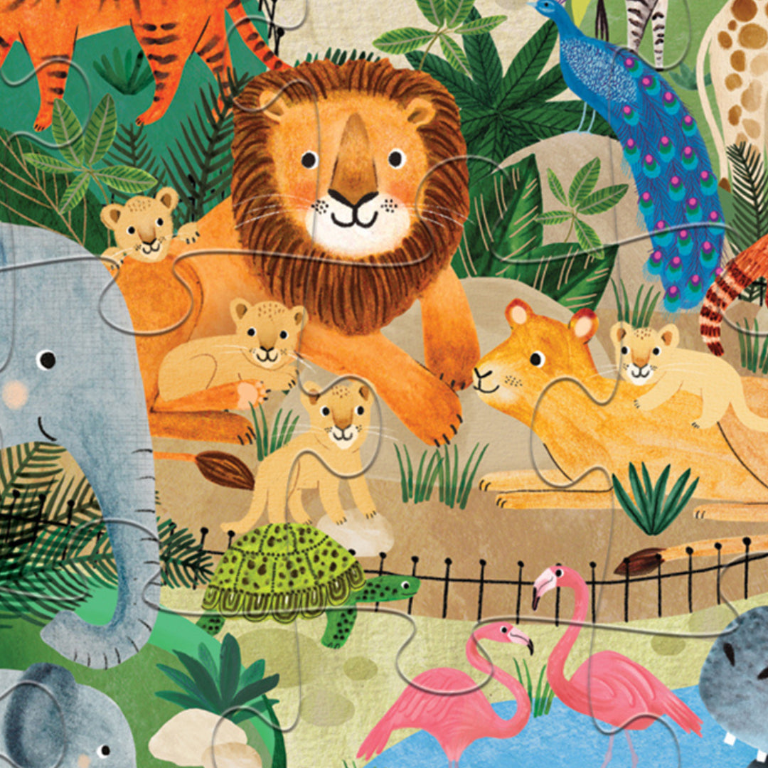 Crocodile Creek- Zoo- Little Building Puzzle 24 Pieces