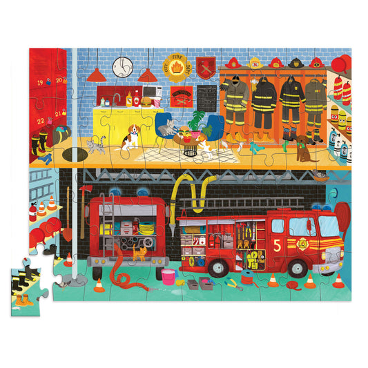 Crocodile Creek- Fire House-50 Piece Flat House Puzzle