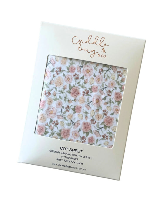 Cuddle Bug & Co - Fitted Cot Sheet Lola
