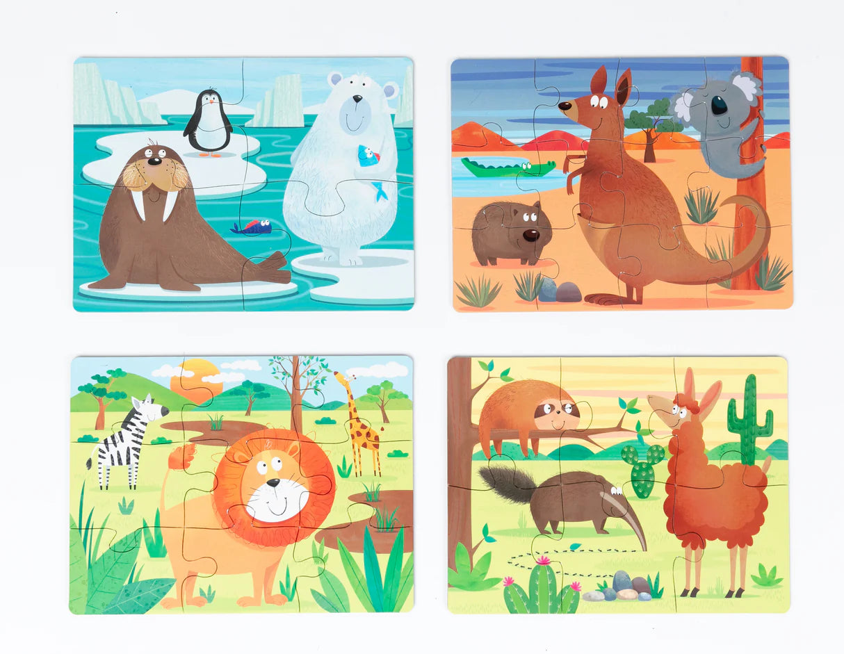 4-1 Puzzle Set- Animals of The World