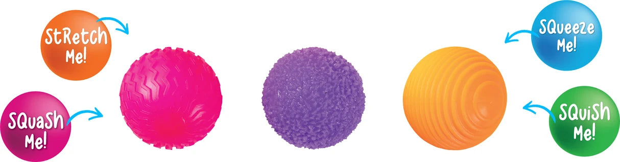 Sensory Sprouts - Mindful Monster Balls (Pink,Purple,Orange)