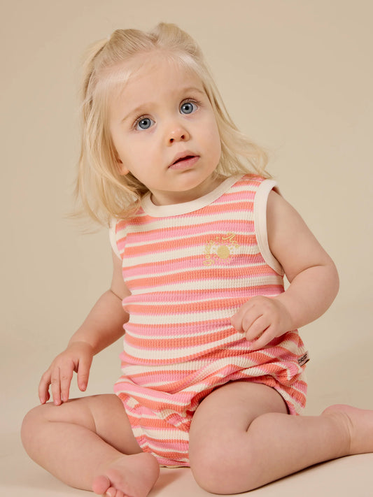 Goldie + Ace - Watermelon Stripe Bubble Romper
