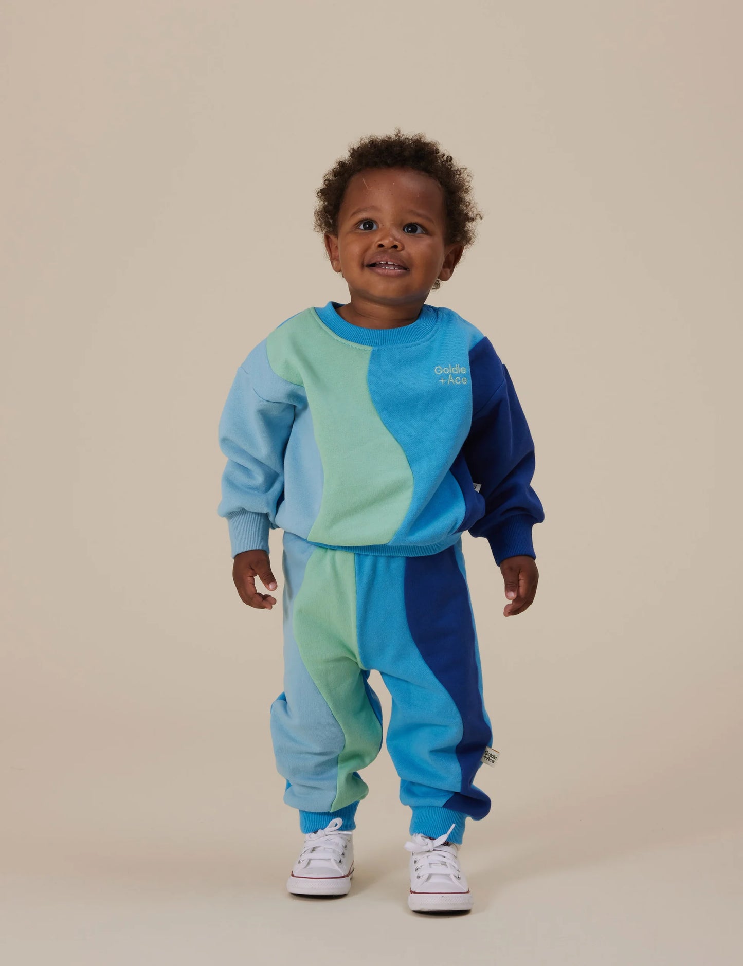 Goldie + Ace - Rio Wave Terry Sweatpants Ocean Blue