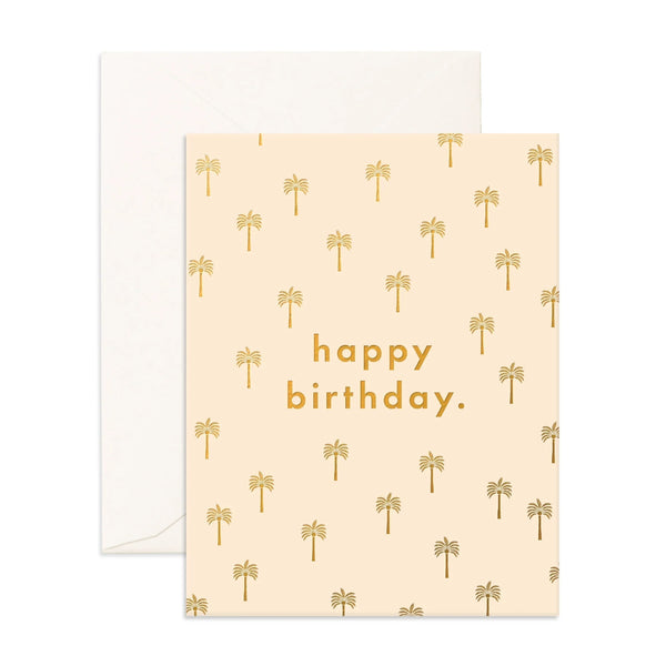 Fox & Fallow - Birthday Golden Palms Greeting Card