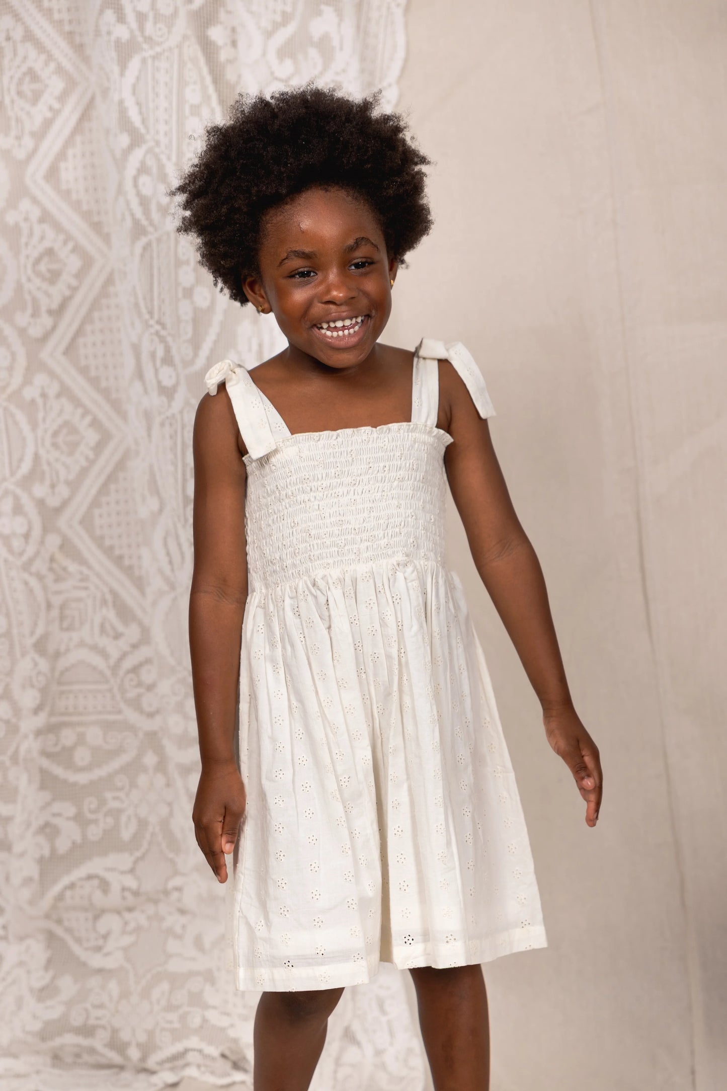 Alex & Ant - Bella Dress - White Anglaise