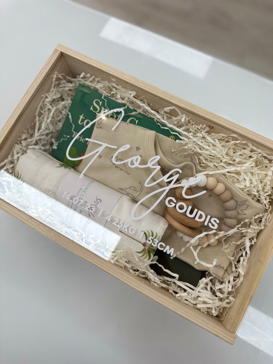 Wooden Keepsake Box with Perspex Lid