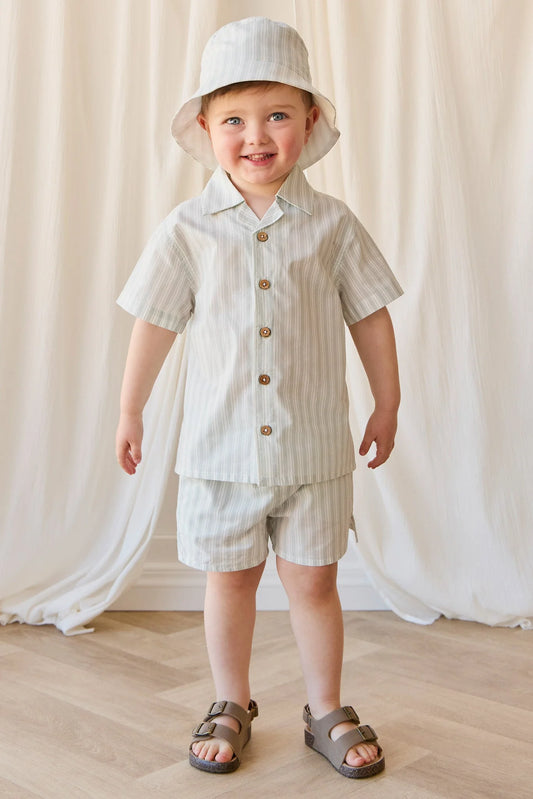 Jamie Kay - Organic Cotton Silas Short - Variegated Stripe Shoreline