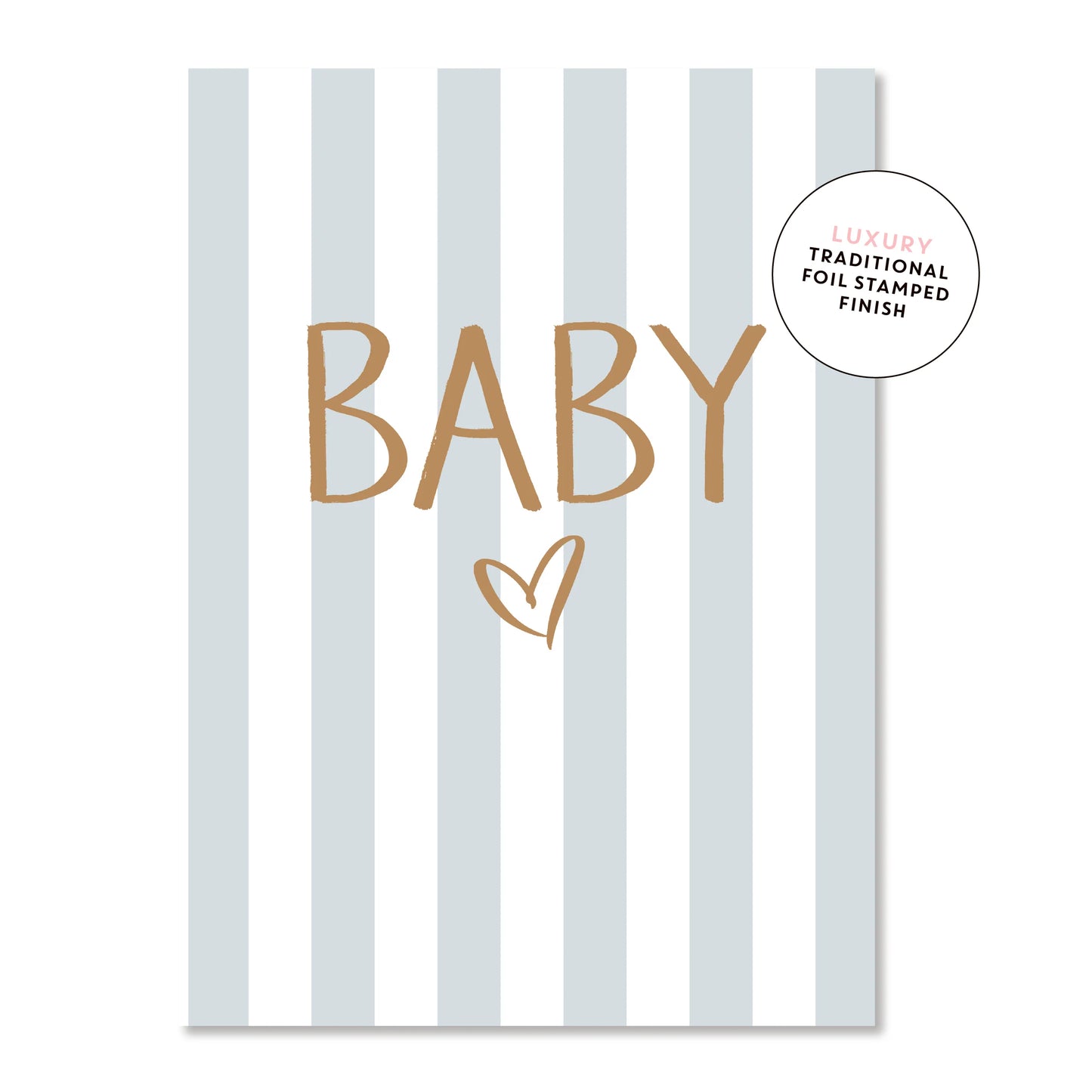 Just Smitten - Blue stripes with Baby on the middle card