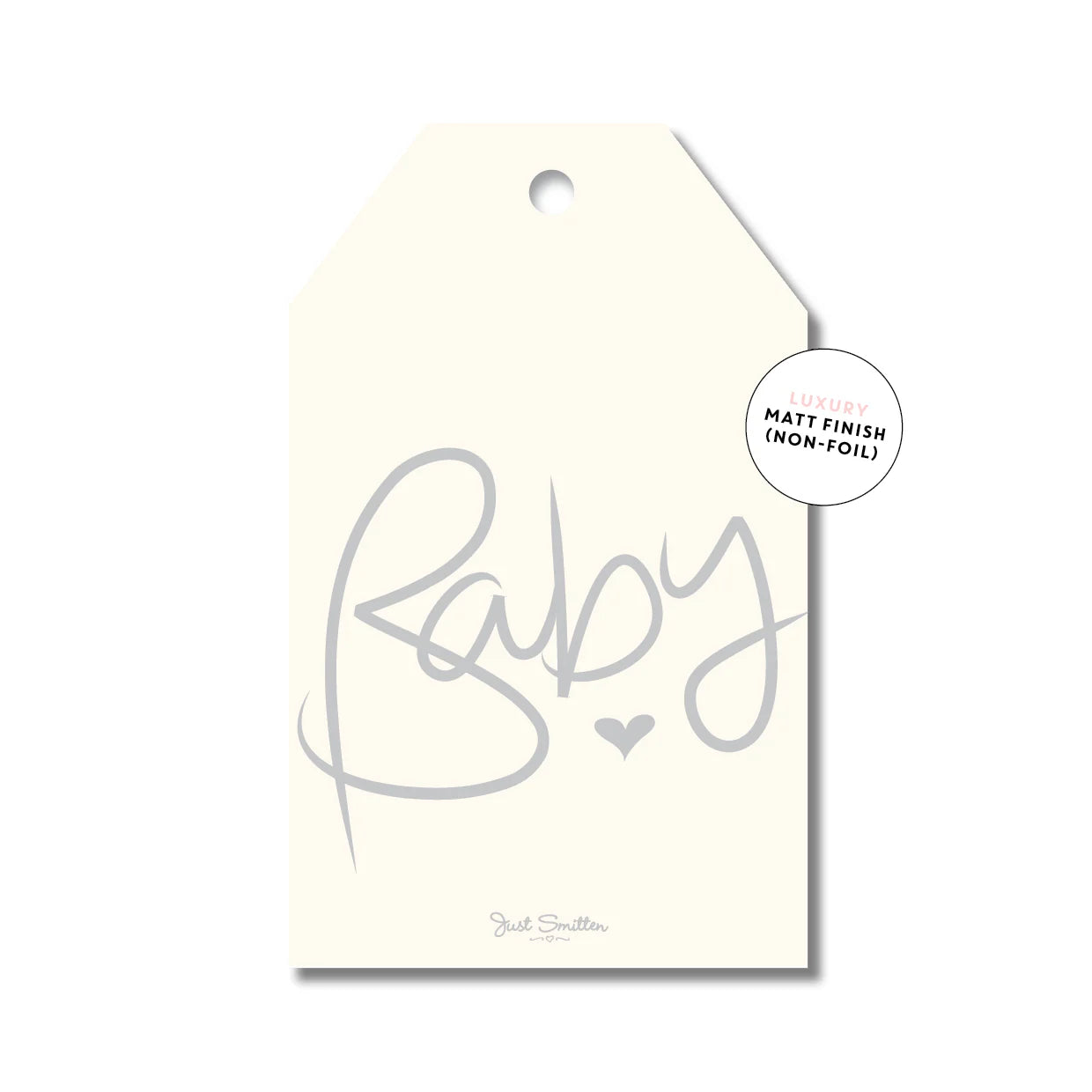Just Smitten - Dove Baby Script Gift Tag
