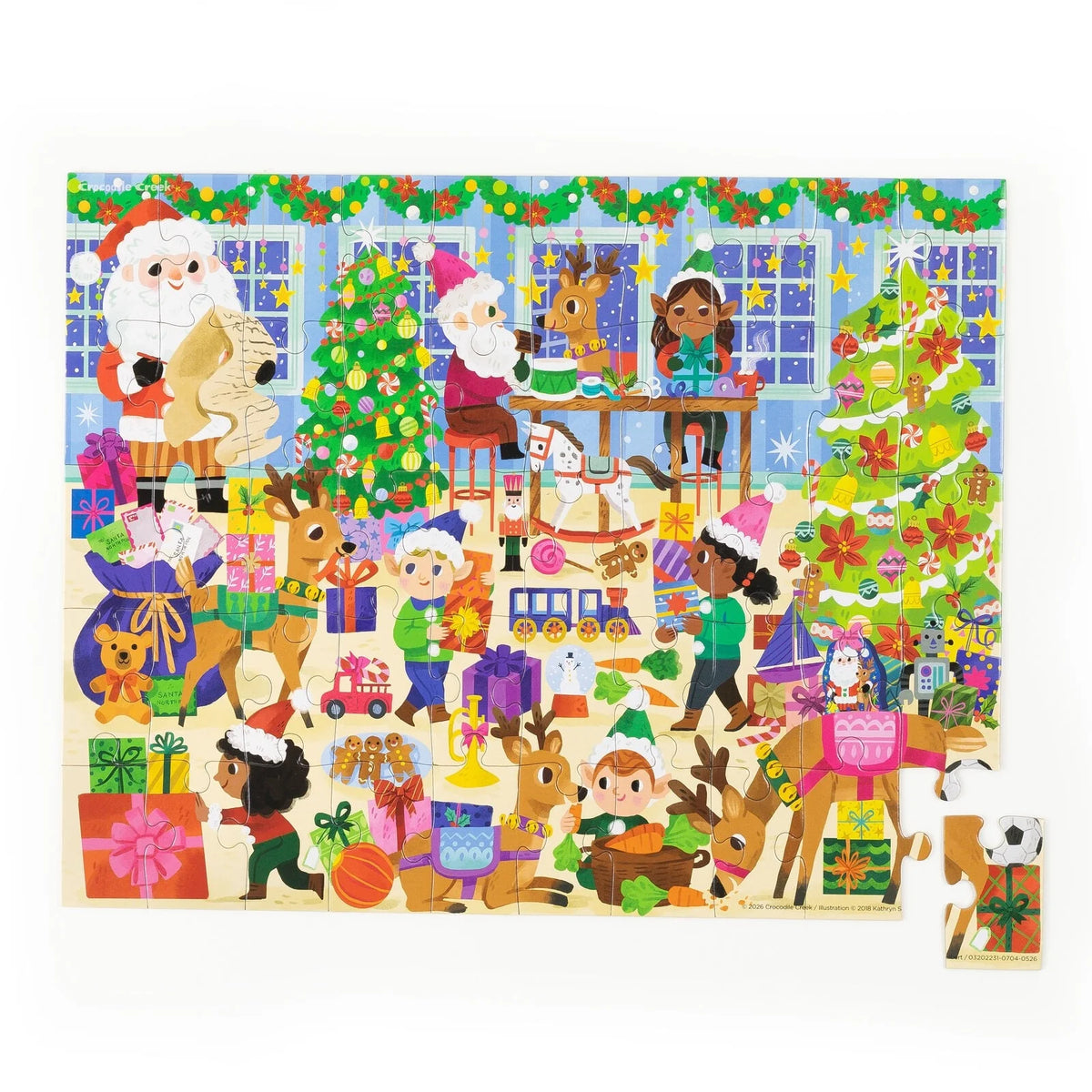 Crocodile Creek - Flat House Puzzle 50pc - Santas Workshop