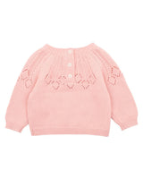 Bebe- Coral Pink Needle Out Knitted Jumper