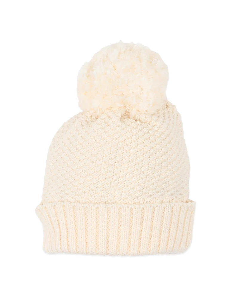 Bebe - Cream Knitted Beanie