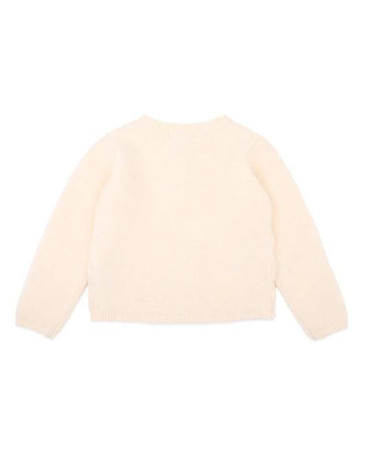 Bebe - Cream Pointelle Knitteed Cardigan