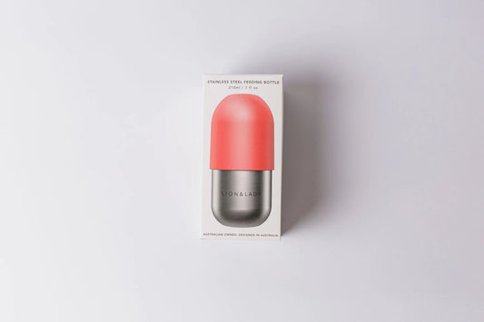 Lion & Lady - Fuchsia Pink Toddler Straw Stainless Steel Cup