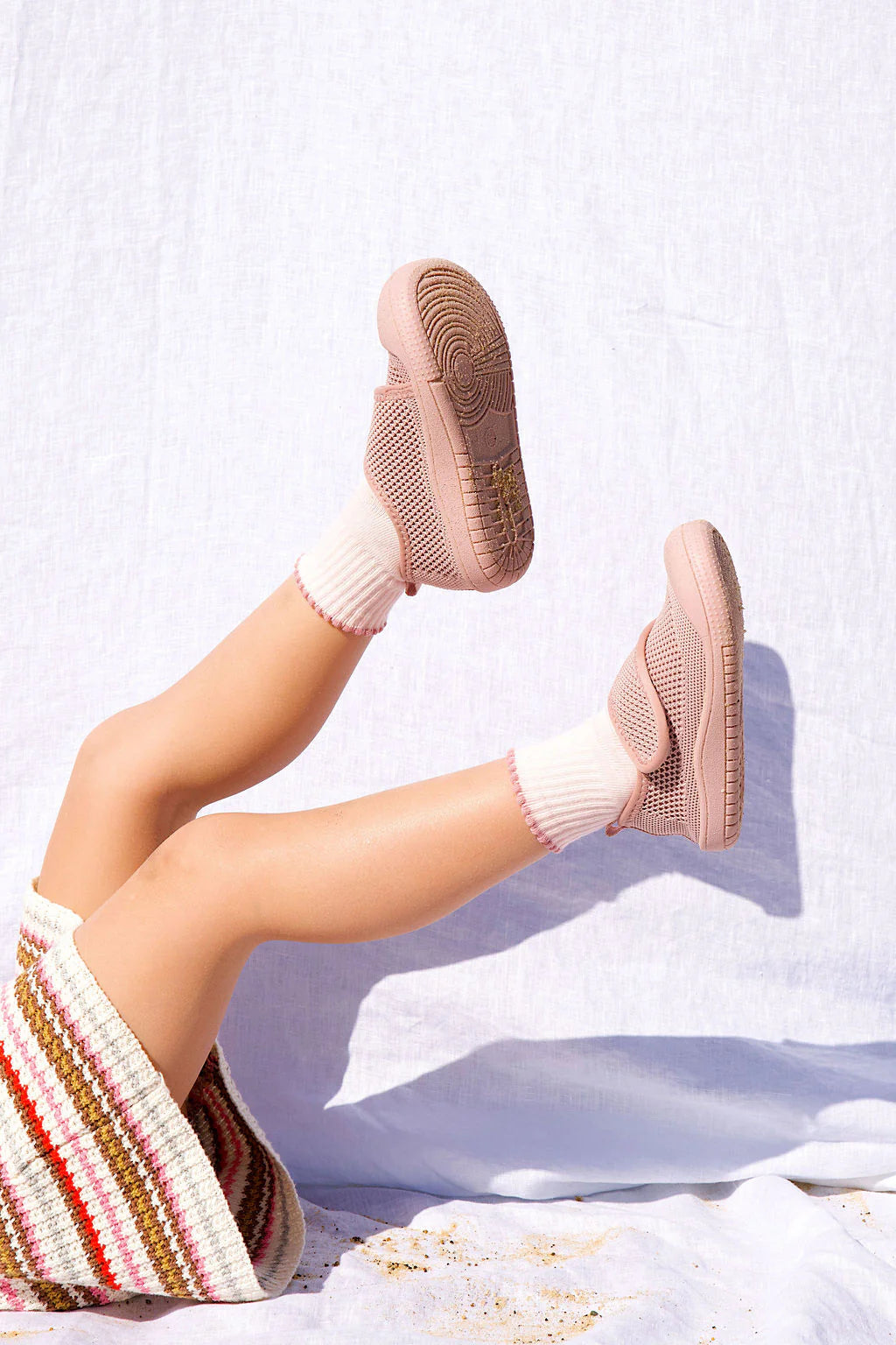 Little Sohls- Active Velcro Shoe- Dusty Rose