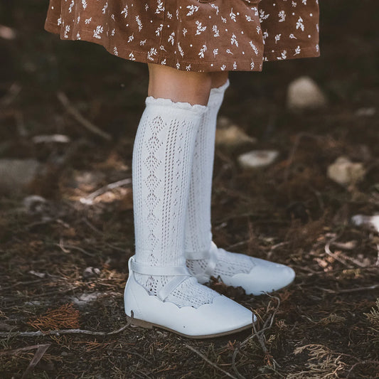 Minihaha - Cloud Pointelle Knee Highs