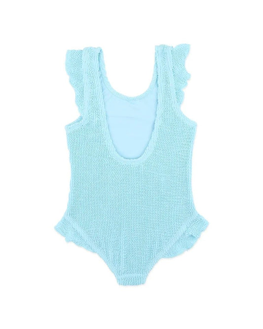 Minihana - Blue Fizz Crinkle Swimsuit - swim