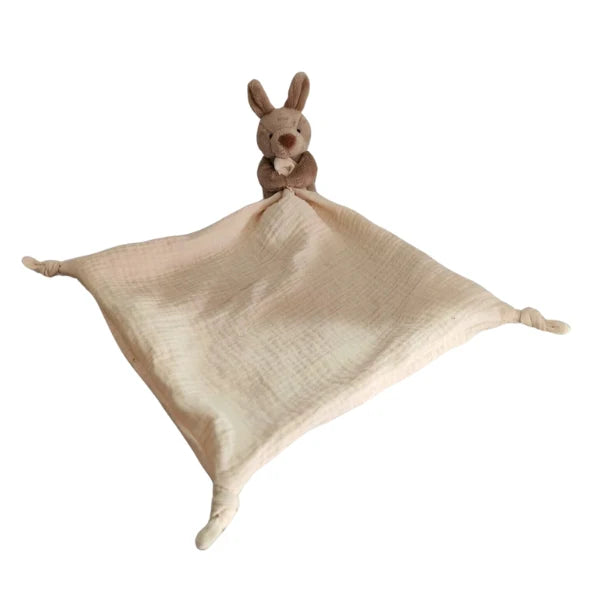 Petite Vous - Jojo the Kangaroo Baby Muslin Comfort Blanket