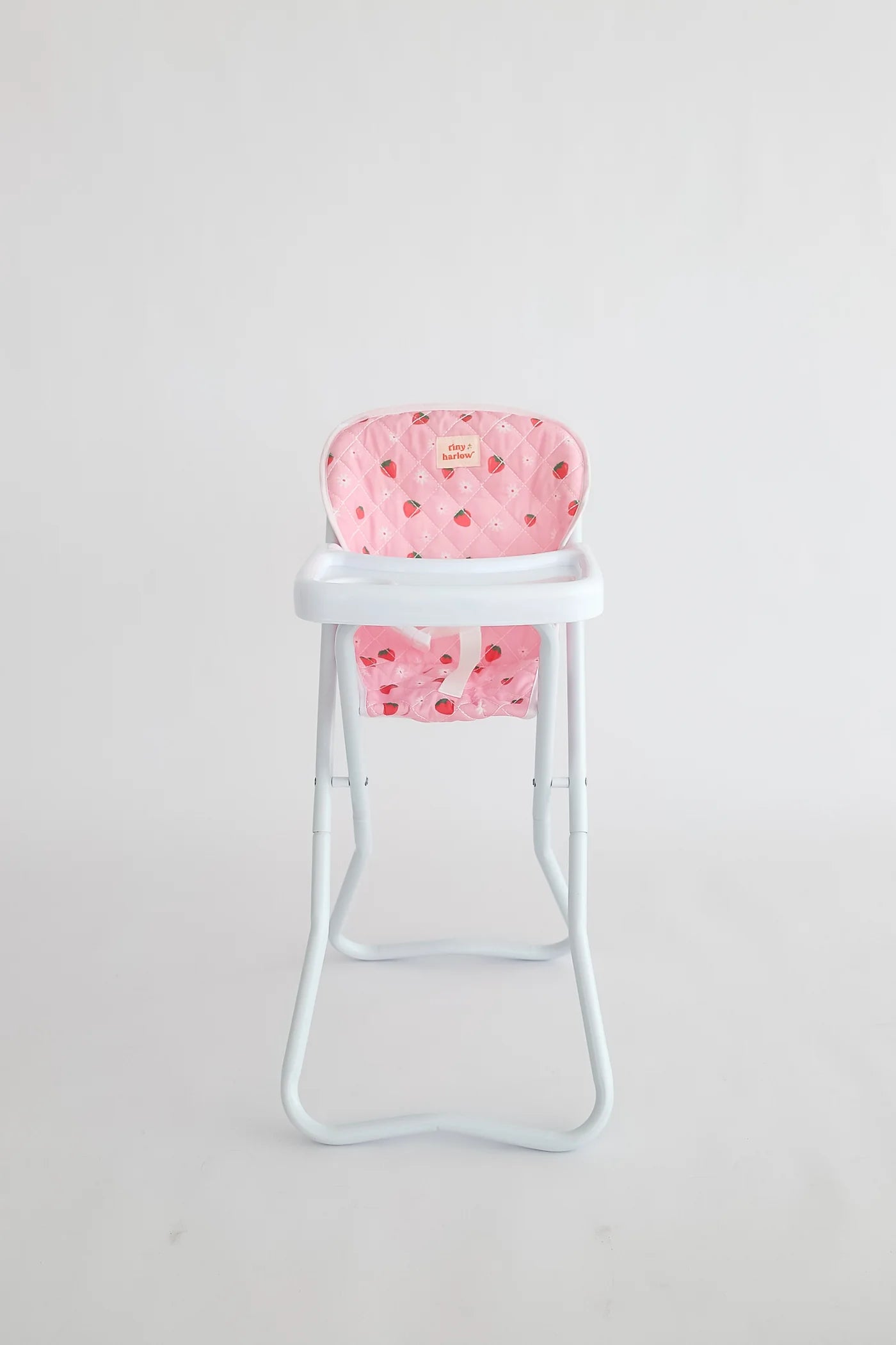 Tiny Harlow - Dolls High Chair- Pink Strawberry
