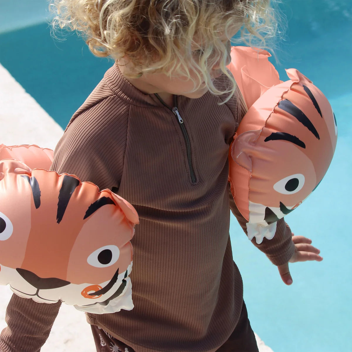 SunnyLife - Kids Inflatable Arm Bands - Tino the Tiger Clay