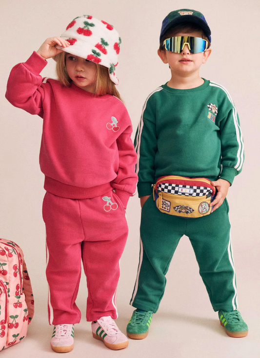 Hux Baby- Cherry Racer Stripe Trackpants