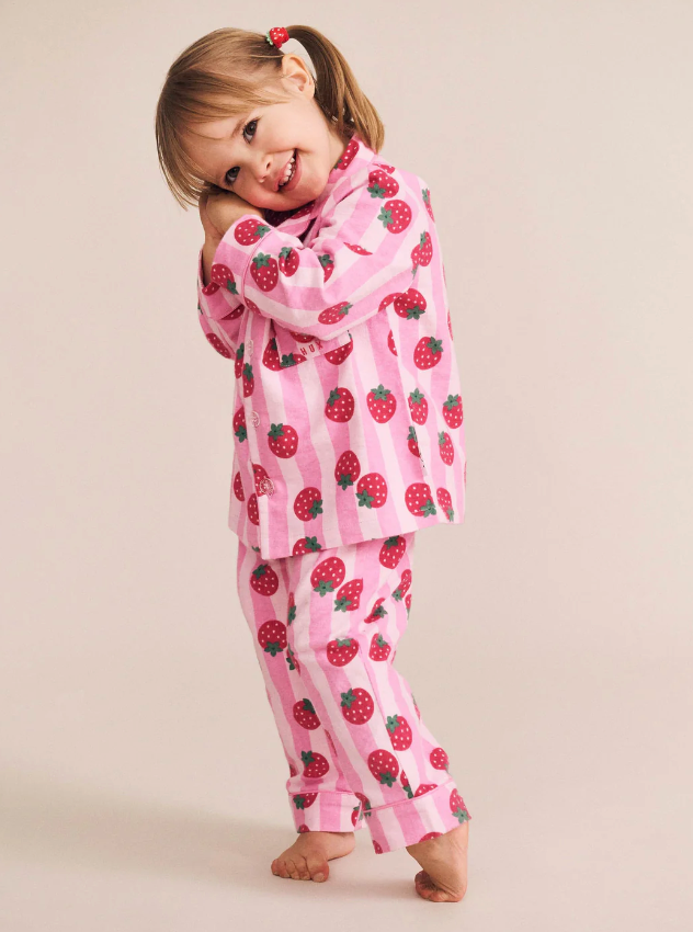 Hux Baby- Strawberry Stripe Flanelette Pyjamas