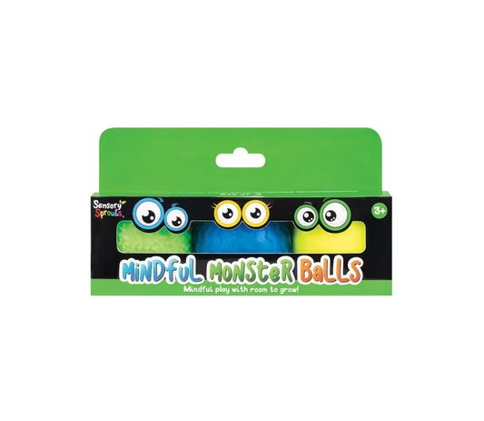 Sensory Sprouts - Mindful Monster Balls - (Green, Blue & Yellow)